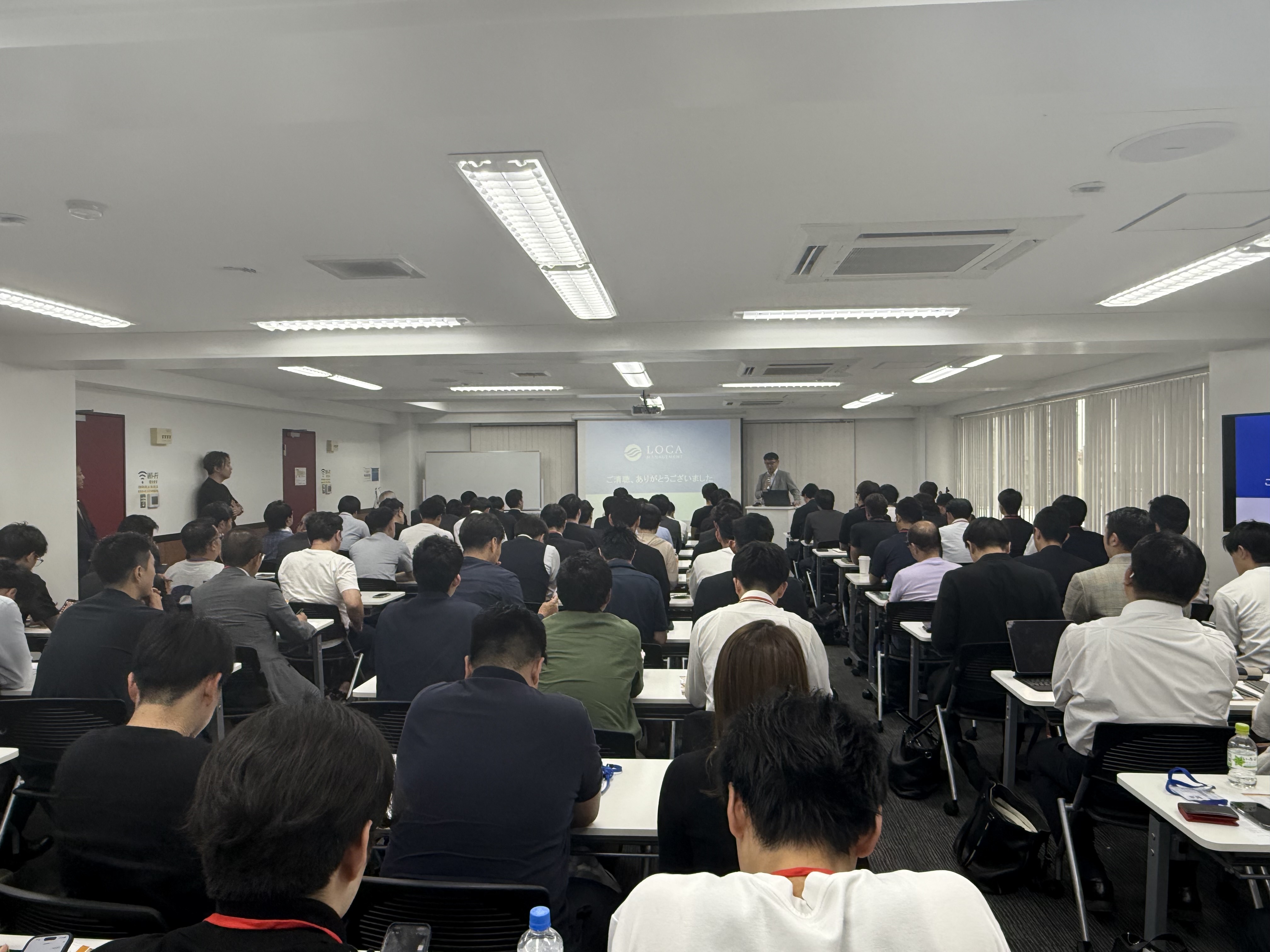 大規模研修エリアでの不動産M&A診断士認定研修の様子